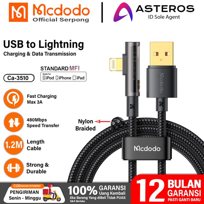 Gambar MCDODO Kabel Gaming iPhone 6 7 8 X Xr Xs USB Lightning FAST Charging dari MCDODO Official Serpong undefined Tokopedia