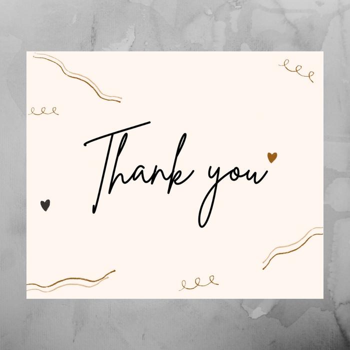 Gambar KARTU UCAPAN/GREETING CARD/GIFT CARD/THANK YOU CARD/KARTU TERIMA KASIH - THANK YOU-A dari Katannisa undefined Tokopedia