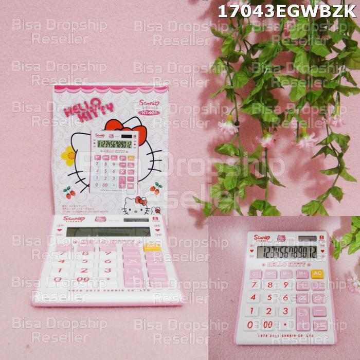 calculator pink putih