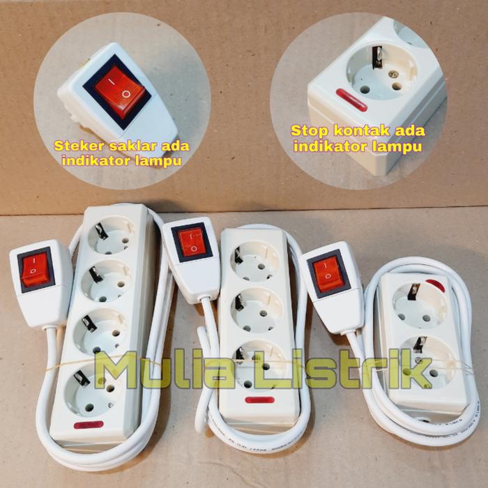 Jual Stop kontak kabel jadi steker saklar On Off stop kontak steker ...