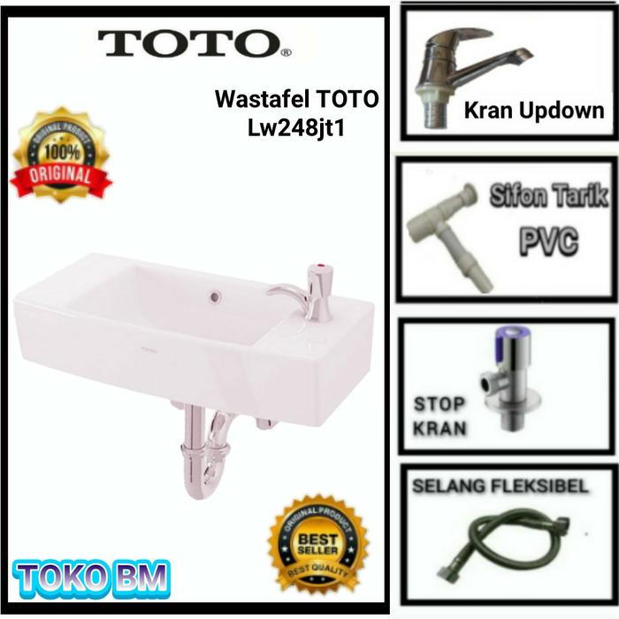 Gambar wastafel kotak Toto lw 248 j - PAKET 2 dari Toko-BM_NEW undefined Tokopedia