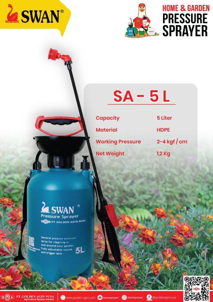 Jual Alat Semprot Sprayer Swan 5 Liter Semprotan Hama Sprayer 5L Orinal ...