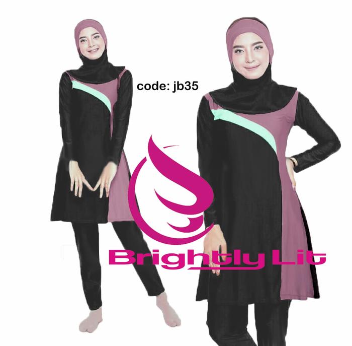 Gambar baju renang jumbo- big size-baju renang muslim dewasa-wanita muslimah - jb35, 4L dari brightlylit undefined Tokopedia