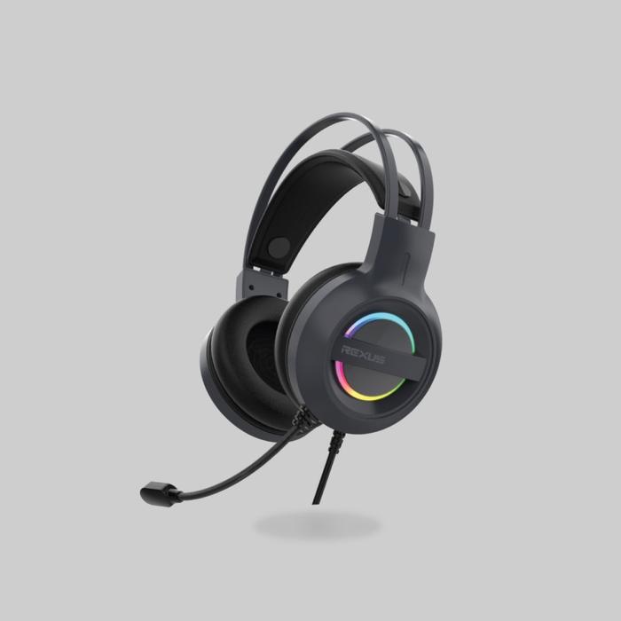 Gambar Rexus HX12 Thundervox USB Gaming Headset with RGB + mic microphone - Hitam dari KLIK & GO undefined Tokopedia