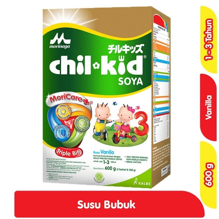 Gambar morinaga Chil-Kid 3 Soya Susu Pertumbuhan Anak 1-3 Tahun Vanila 600 g dari LUSI MART BDL undefined Tokopedia