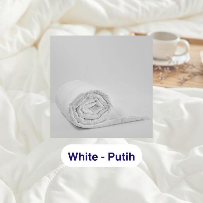 Gambar (Bundling) Cooling Weighted Blanket/Selimut Berat 5kg dan Duvet Cover - Putih, Sarung Abu-Abu dari bysante official undefined Tokopedia