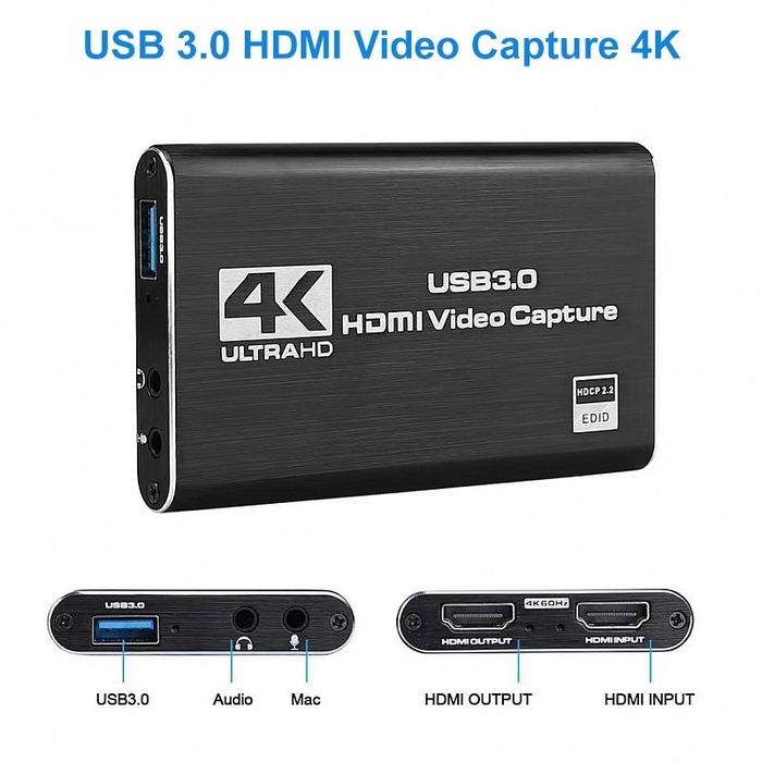 USB HDMI Video Capture Game Card Ultra HD 4K Loop Audio