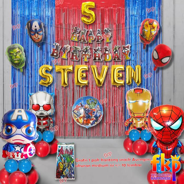 Gambar FUN KIDS PARTY Dekorasi Tema Avengers/ Dekorasi Superhero/ - Lengkap, 8 dari FKP Store undefined Tokopedia