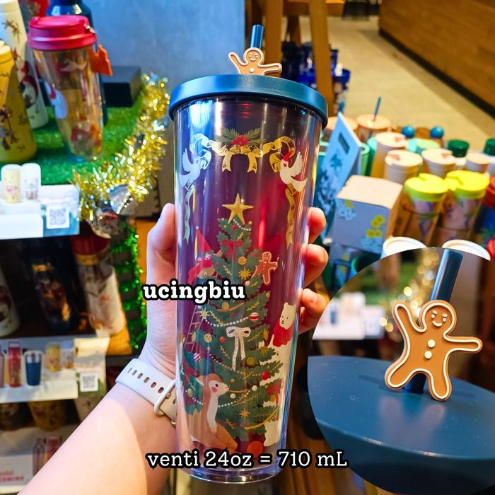 Gambar STARBUCKS MiiR Corkcicle Stanley Tumbler Blissful Homecoming Holiday 2023 Christmas - Red Cold Cup dari ucingbiu undefined Tokopedia