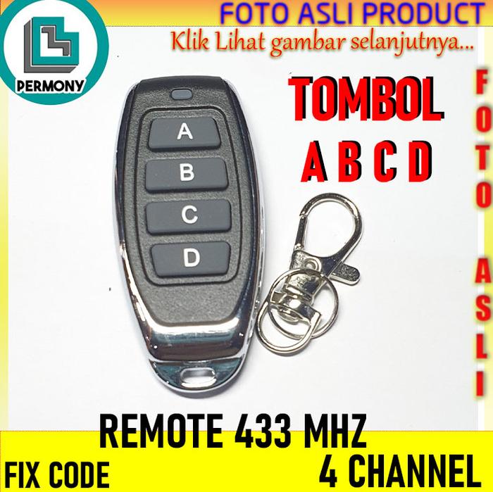 Gambar Remote 433 Mhz 1ch 2ch 3ch 4ch channel transmitter 433Mhz 1 2 3 4 ch - 4Ch_ABCD dari Permony Store undefined Tokopedia