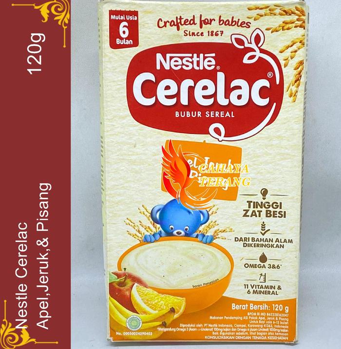 Gambar Nestle Cerelac Apel, Jeruk, Pisang BIB Usia 6-24 bulan 120g Bubur Bayi - Box Bagus dari Cahaya Terang Market undefined Tokopedia