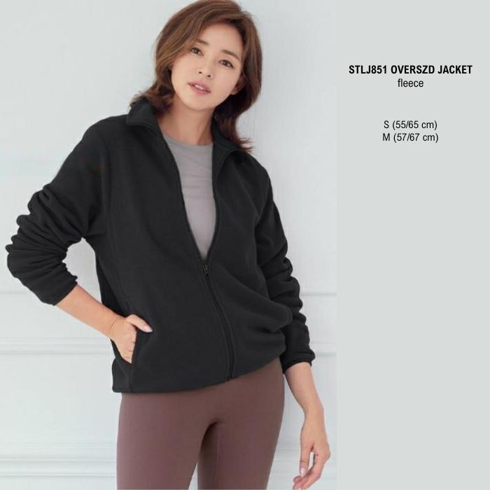 Gambar Jaket Wanita Olahraga Branded STLJ851 Overszd Jacket 9 Warna - Black, XS dari Bosswarehouse undefined Tokopedia