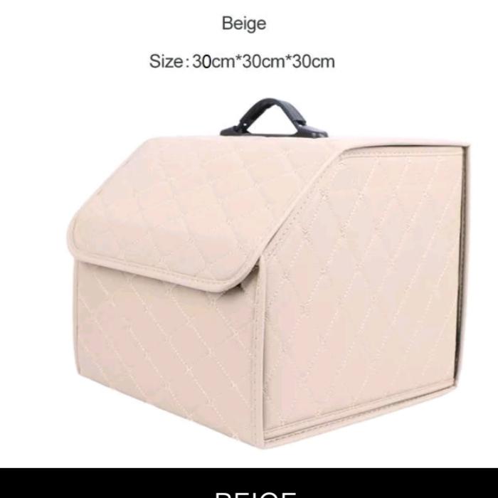 Gambar Car Tool Box Portable Car Trunk Storage Organizer Mobil D Bagasi Kulit - beige, L dari DEVIT SHOP undefined Tokopedia