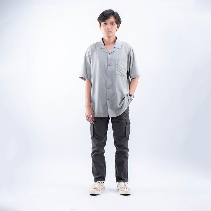 Gambar Peeps Stuff Long Cargo Pants Loose Fit Grey - 38 dari Peeps Stuff undefined Tokopedia