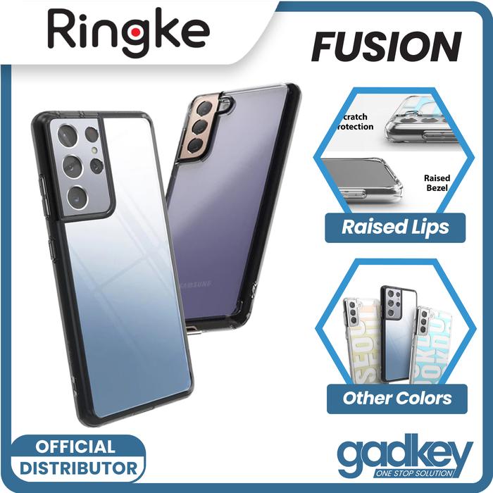 Gambar Case Samsung Galaxy S21 Ultra S21 Plus Ringke Fusion Clear Soft Casing - Smoke Black, S21 Ultra dari Gadkey Official undefined Tokopedia