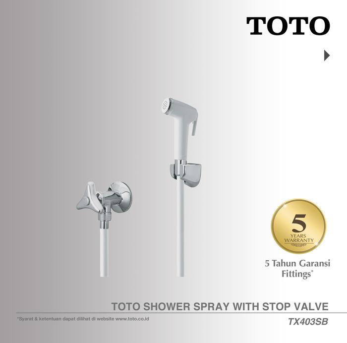Gambar TOTO Shower Spray WIth Stop Valve / Jet Shower TX403SB - Ivory dari TOTO Indonesia undefined Tokopedia