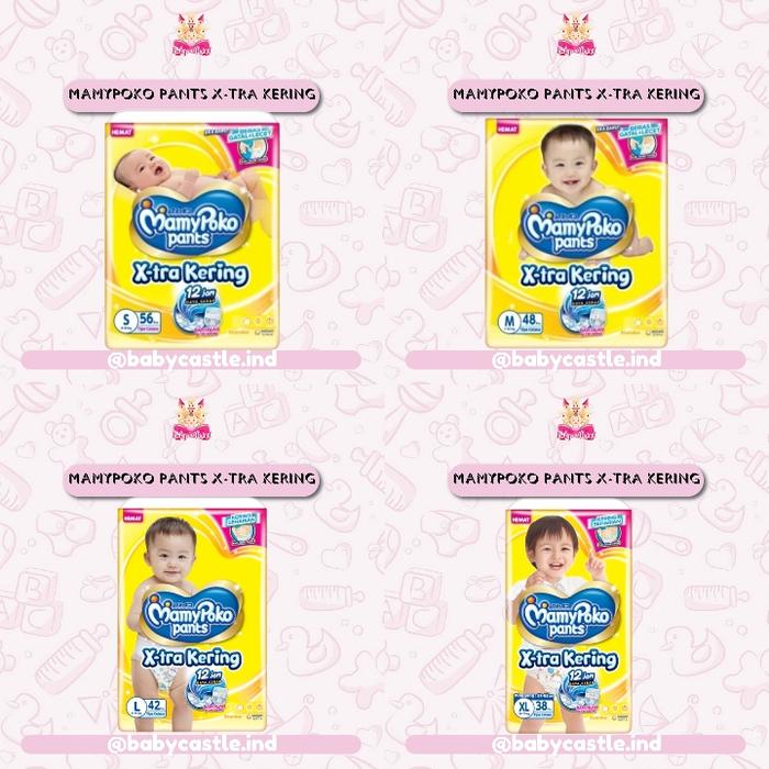 Gambar Popok Celana Bayi Mamypoko Baby Diaper Pants S56 / M48 / L42 / XL38 - M48 dari babycastleind undefined Tokopedia