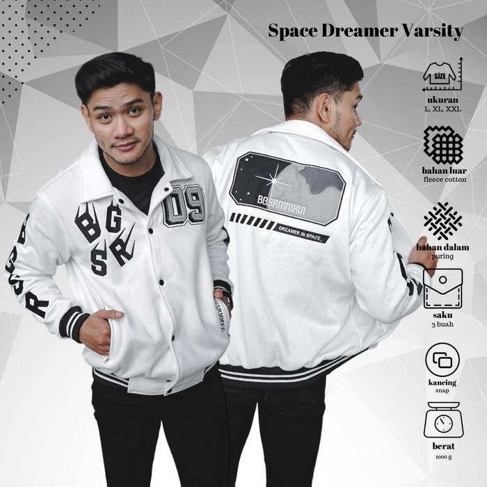 Gambar Jaket Varsity Baseball Jacket Pria Original Distro Premium - Putih, XXL dari jakethoodieku_ undefined Tokopedia