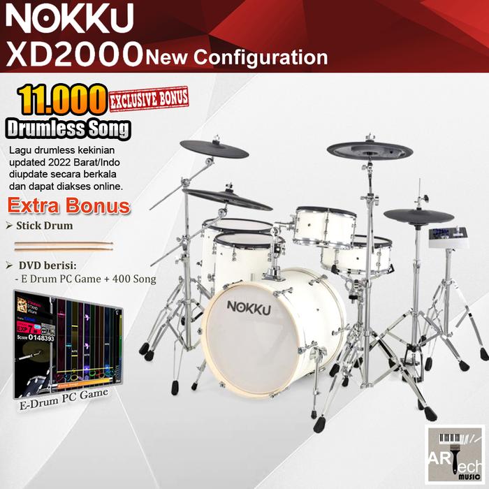 Gambar Drum Elektrik NOKKU XD2000 New Configuration / XD 2000 / X D2000 EDrum - White dari Artech Music undefined Tokopedia