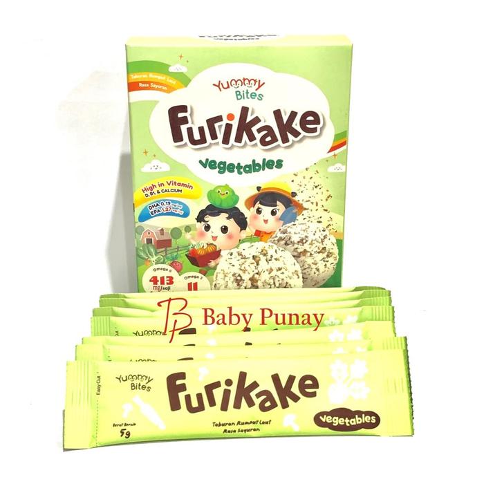 Gambar FURIKAKE YUMMY BITES TABURAN ABON NASI BUBUR ECER 1PCS - FURIKAKE VEGE dari Baby Punay undefined Tokopedia
