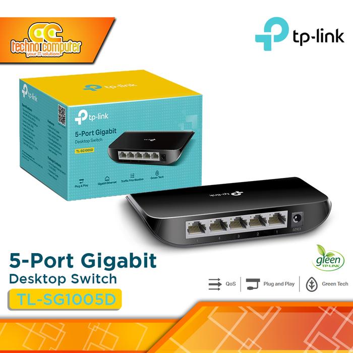 Gambar SWITCH HUB TP-LINK TL-SG1005D 5 Port Gigabit Desktop Switch dari Techno Computer Bali undefined Tokopedia