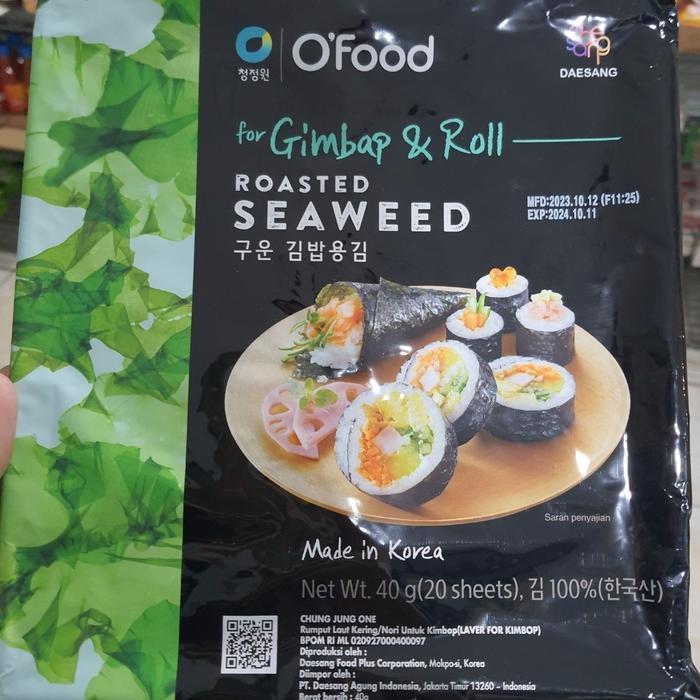 Gambar chung jung one sushi nori 6+3 seaweed / ofood gimbap rumput laut korea halal BPOM - 6+3 dari nagabonarjaya undefined 5 Tokopedia