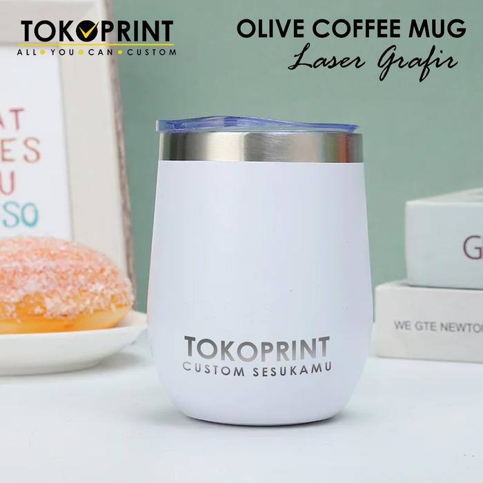 Gambar Custom Tumbler Mug Travel Coffee Dan Teh Mug Olive 350ml Cetak Grafir - Putih, GRAFIR 1 SISI dari TokoPrint1 undefined Tokopedia