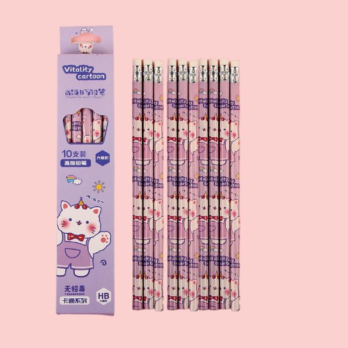 Gambar RSM Pensil Penghapus Set isi 10 Pcs in 1 Alat Tulis Karakter Cute - CAT UNGU. dari Retail Shopping Mall undefined Tokopedia