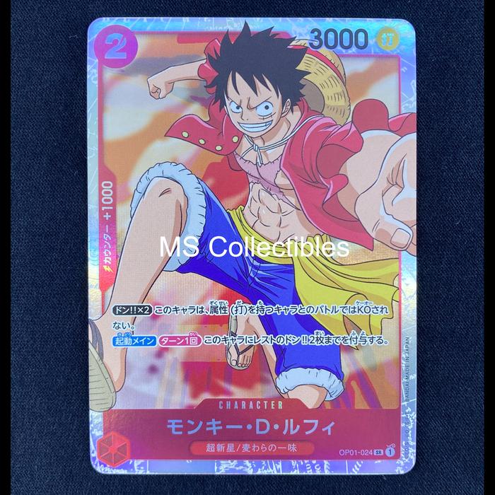 Gambar One Piece TCG Japanese Monkey D Luffy OP01-024 SR dari MS Collectibles undefined Tokopedia