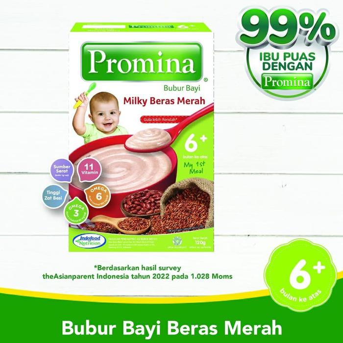 Gambar Promina Bubur Bayi 6 bulan+ Kotak 120 Gram / Bubur Tim/ Bubur Bayi 8+ - 6+ Beras Merah dari azzaraihan undefined Tokopedia