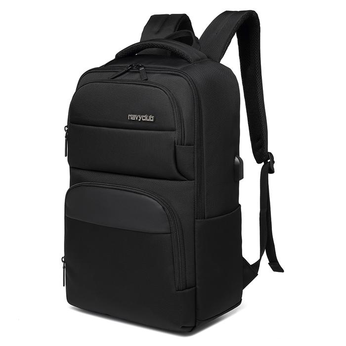 Gambar Navy Club Tas Ransel Laptop FGAJ - Backpack Daypack Up to 14 Inch Tas Pria Wanita - Hitam dari Navy Club undefined Tokopedia