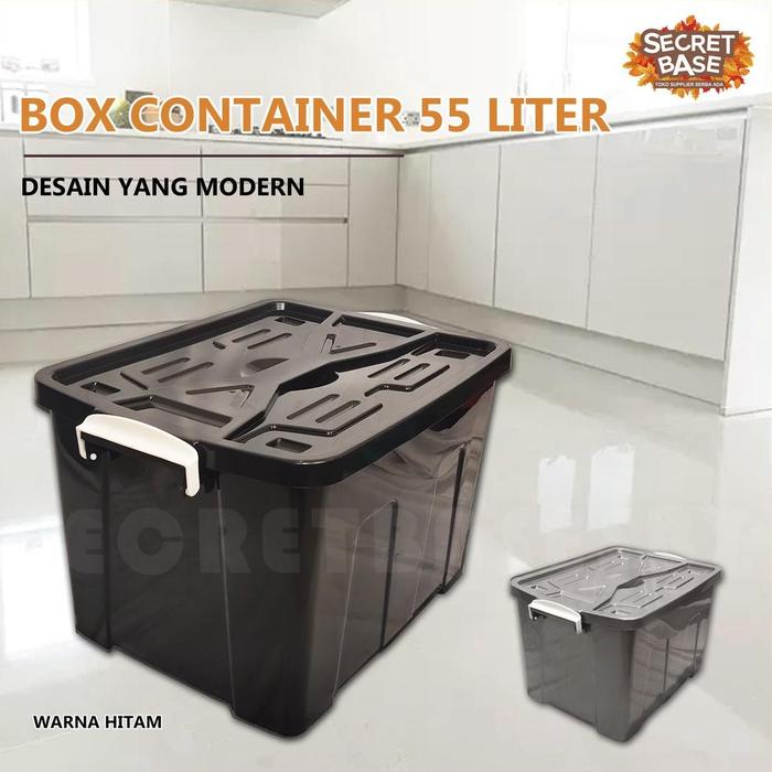 Gambar XY BOX CONTAINER 55 LITER + RODA - Kontainer Box Plik / Container Box - Hitam dari cahayainterior162 undefined Tokopedia