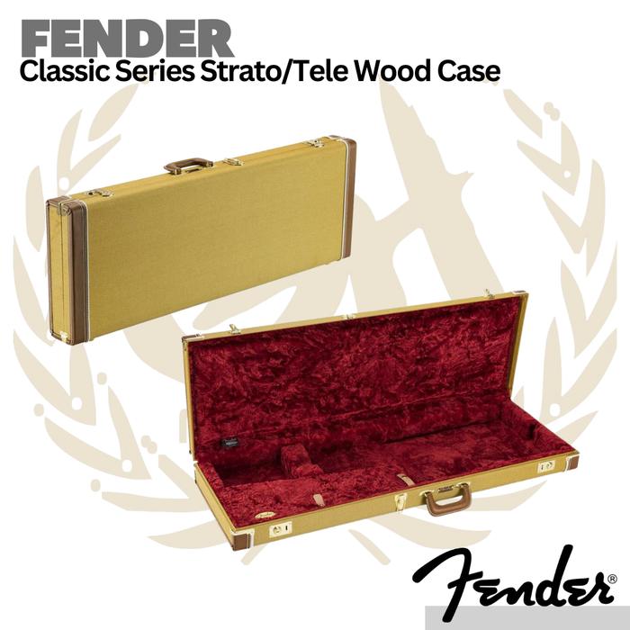 Gambar Fender Classic Series Stratocaster/Telecaster Guitar Wood Case - Tweed - Tweed dari GH Music Store undefined Tokopedia