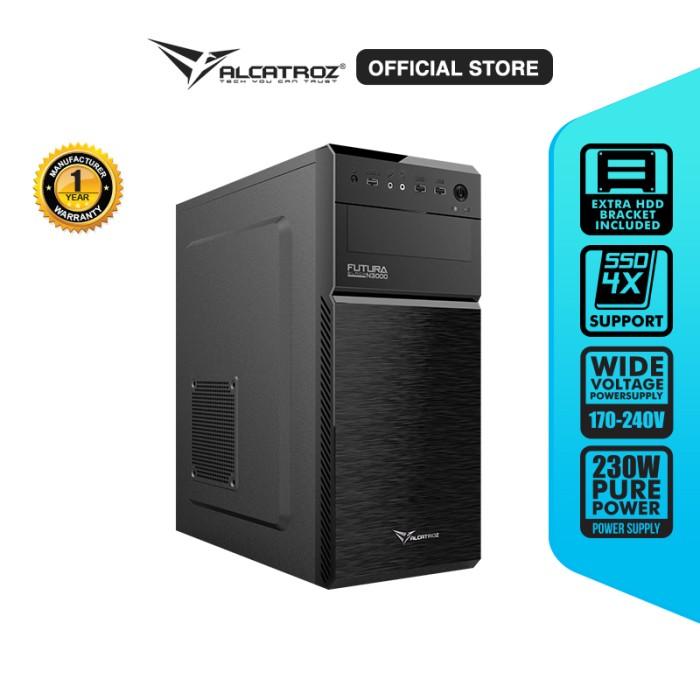 Gambar Alcatroz Futura Black N3000 ATX Performance PC Case with 450 Watts PSU - Black dari Alcatroz Indonesia undefined Tokopedia