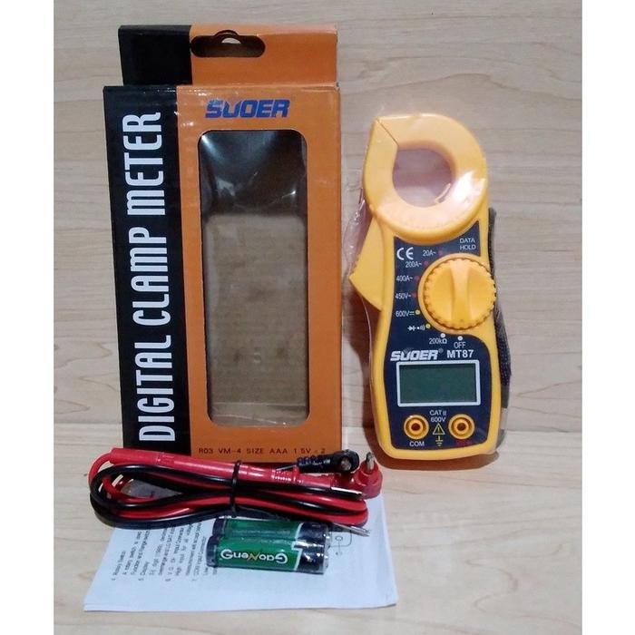 Gambar ANENG Tang Amper Digital Plus Multimeter Voltage Tester Clamp MT87 - SUOER dari Pi Toserba undefined Tokopedia