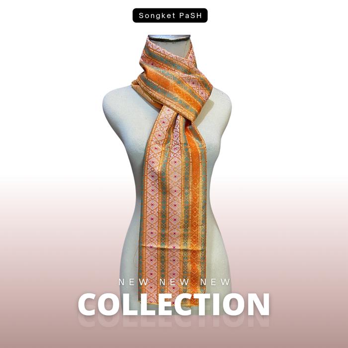 Gambar Syal Songket Palembang Bermacam Warna & Motif Songket Pash - Orange dari Songket PaSH Official Store undefined Tokopedia