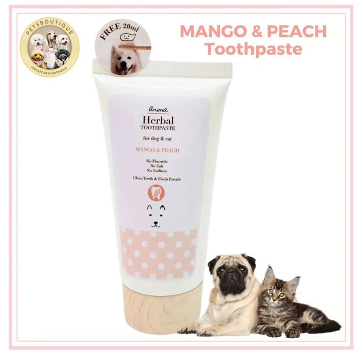 Gambar Pet Toothpaste - Odol untuk Anjing & Kucing Anima - Mango Peach dari Petsboutique.Indonesia undefined Tokopedia