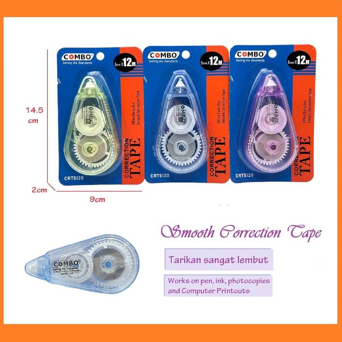 Gambar Correction Tape 12 Meter / Pita Koreksi / Tipe-x Kertas / Stipo Kertas - Random dari officeXpres undefined Tokopedia