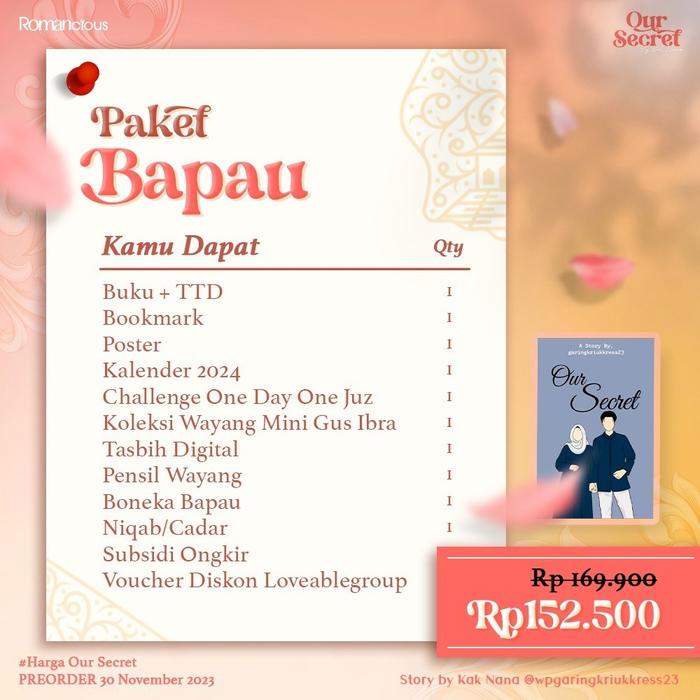 Gambar Preorder  Buku Our Secret - Kak Nana - Romancious - Bumifiksi - bapau  dari BumifiksiJogjakarta undefined Tokopedia