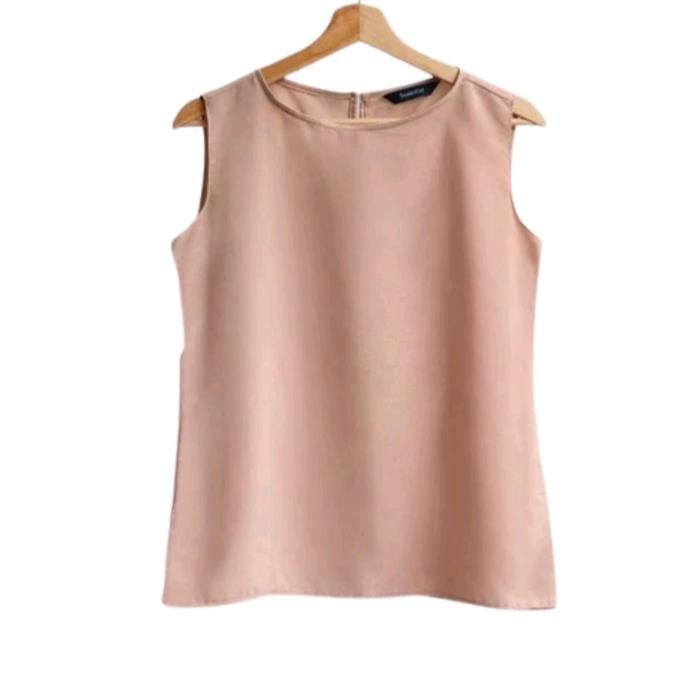 Gambar Inner Tanpa Lengan Dalaman Baju Blouse Atasan Wanita, big size hitam - Nude, M dari Tulipshop77 undefined Tokopedia