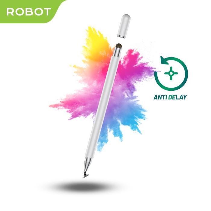 Gambar Robot RSP01 2in1 Universal Capacitive Stylus Pen for Android iPad Tab - Putih dari bestdeal_NEW undefined Tokopedia