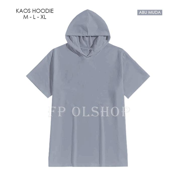 Gambar KAOS POLOS HOODIE HODDIE KUPLUK KATUN COMBED 30S TOSCA PRIA WANITA - Abu Muda, M dari FP OLSHOP SPORT undefined Tokopedia