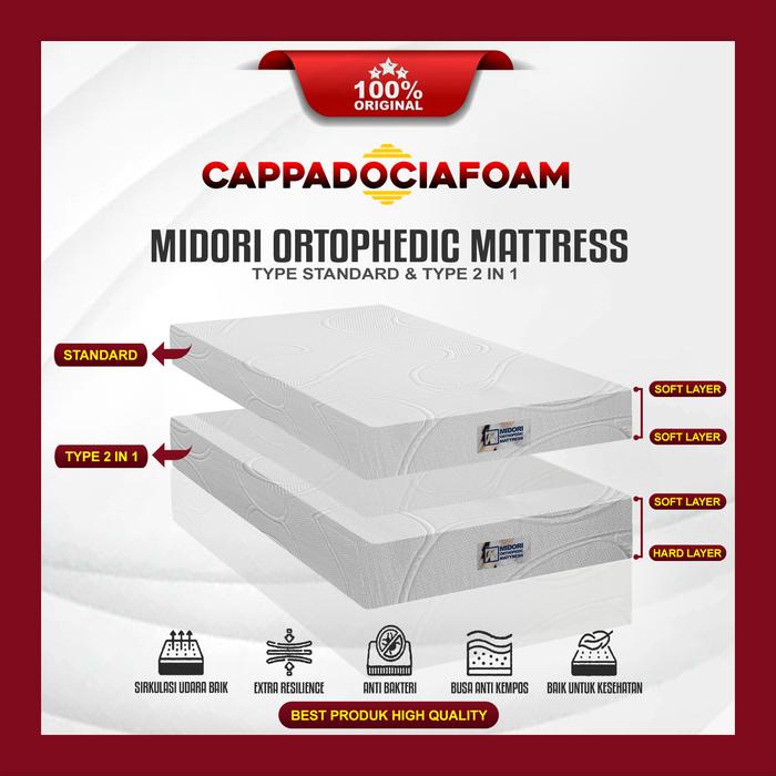 Gambar MIDORI ORTHOPEDIC MATTRESS | Kasur Kesehatan Tulang Belakang/Punggung - 90x200x23cm dari Cappadocia Foam undefined Tokopedia