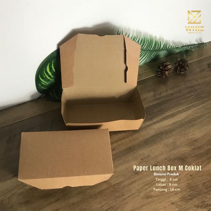 Gambar Kraft Lunch Box M Sedang Paper Kraft Foodgrade Sudah Jadi isi 400 pcs dari Whiz Packaging undefined Tokopedia