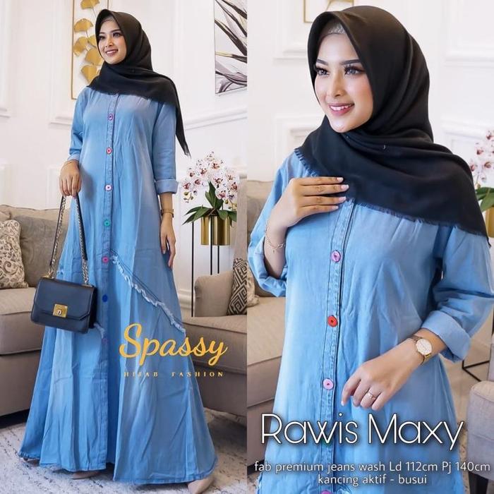 Gambar Maxy Jeans Rawis / Dres Jeans Spassy Br Terlaris - LIGHT BLUE dari Pirami Maju undefined Tokopedia