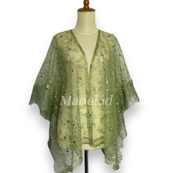 Gambar outer brukat modern cardigan - Green, Outer Brukat dari Mabel.id undefined Tokopedia