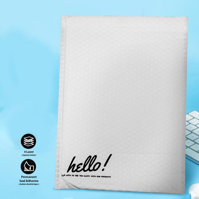 Gambar Amplop Bubble Premium Solid Color / Pattern Harga Satuan - Putih, 12x18cm dari Sultan Packing undefined Tokopedia