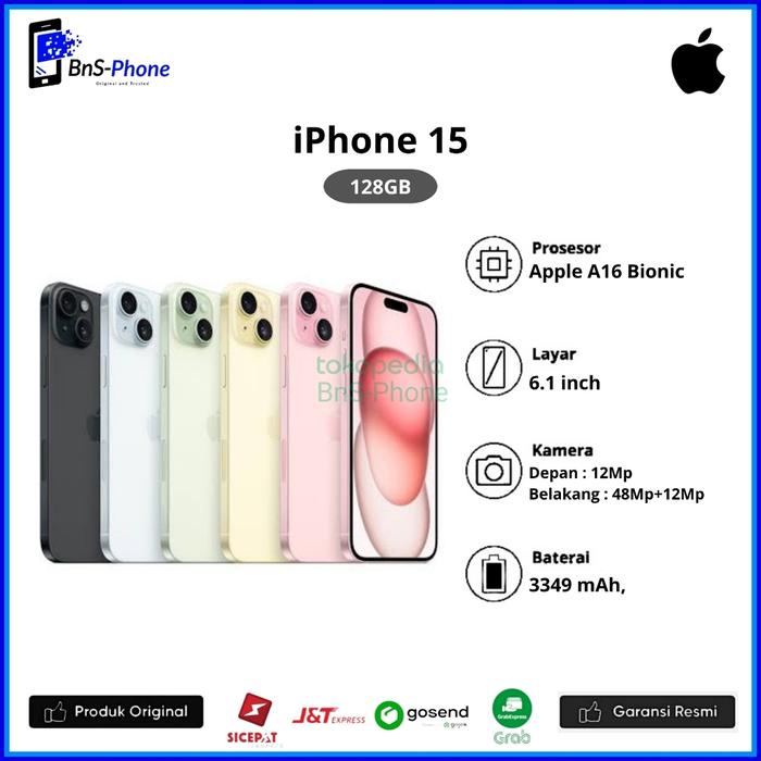 Gambar iPhone 15 128GB Garansi Resmi TAM/IBOX/GDN - Pink dari BnS-Phone undefined Tokopedia