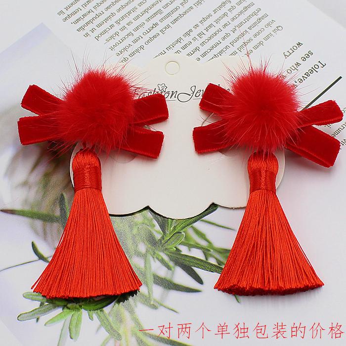 Gambar Jepitan Imlek Bulu Pompom Bando Anak Pita Merah Jepit Pita Jepang - JEPIT PITA RED dari MadisonShop undefined Tokopedia