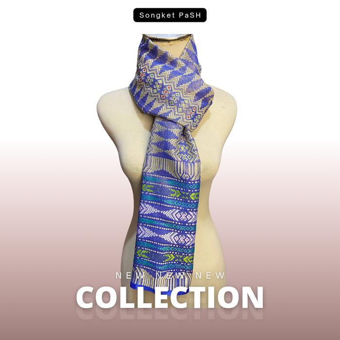 Gambar Syal Songket Palembang Bermacam Warna & Motif Songket Pash - Navy dari Songket PaSH Official Store undefined Tokopedia